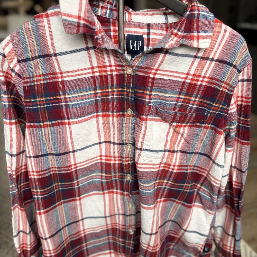 GAP Men's Multicolor Plaid Button Down Shirt